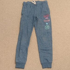 Kids Roots Blue Jogger Pants - Size 12 In Like New Condition